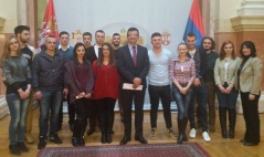 5 March 2015 The Chairman of the Committee on the Diaspora and Serbs in the Region and the Serbian students from the region